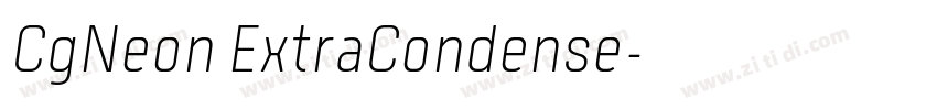 CgNeon ExtraCondense字体转换